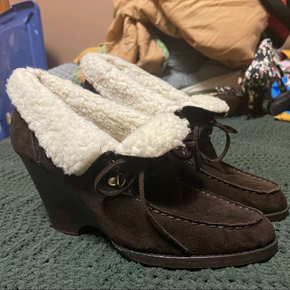 Michael Kors Fur-lined Wedged Heeled Boots